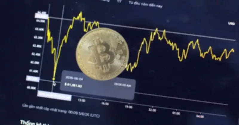 Bitcoin lao dốc về 61.000 USD, dòng vốn đổ vào AI gây áp lực