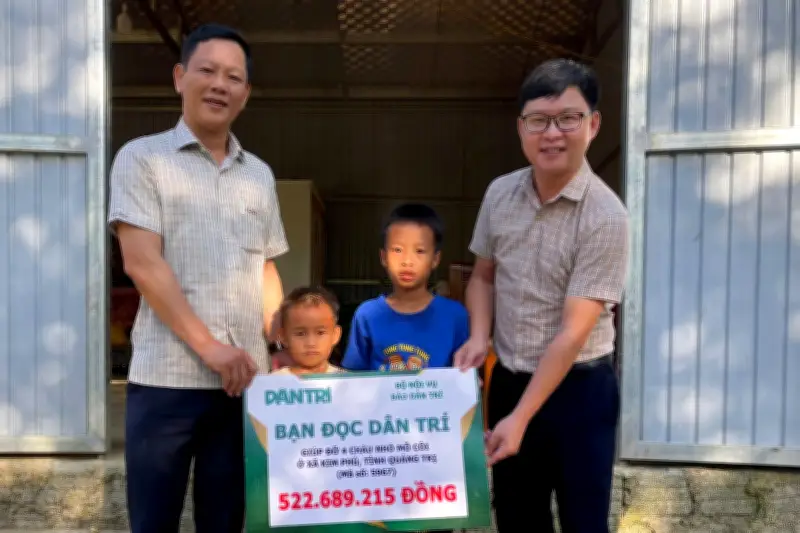 Bốn trẻ mồ côi ở Quảng Trị nhận hơn nửa tỷ đồng từ bạn đọc