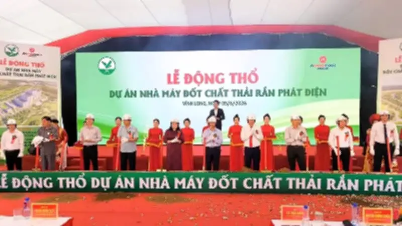Bến Tre khởi công nhà máy đốt rác phát điện 1.919 tỷ đồng