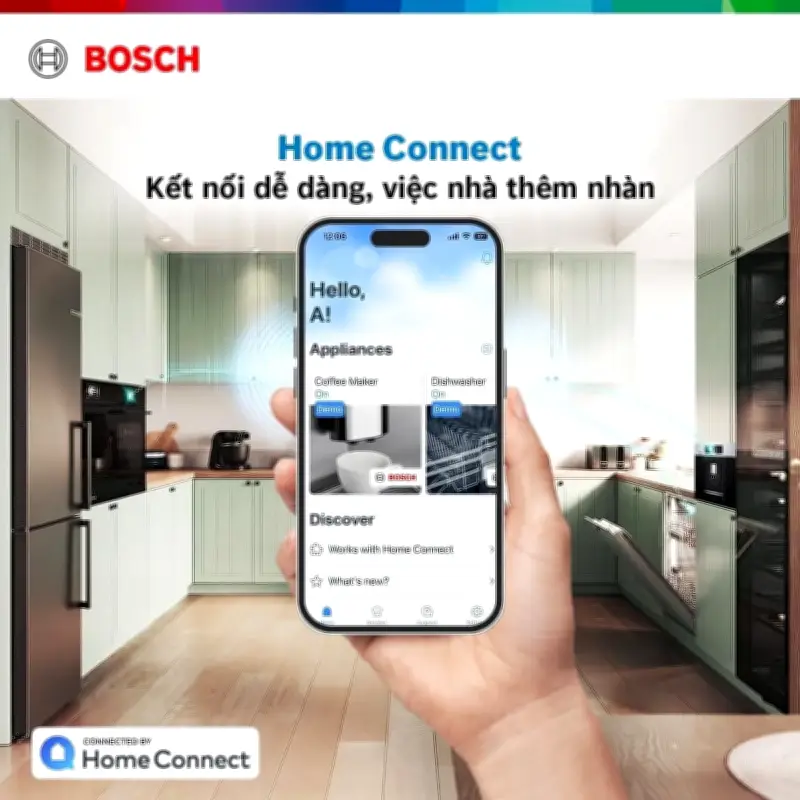 Bosch tích hợp Home Connect trên toàn bộ sản phẩm gia dụng thông minh