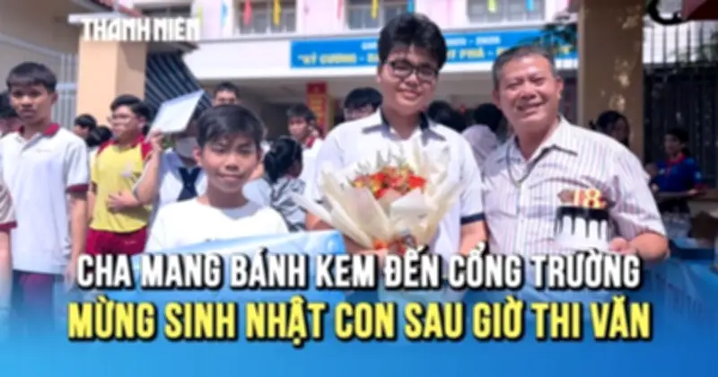 Bất ngờ sinh nhật tuổi 18 cho thí sinh ngay sau môn Văn tốt nghiệp THPT 2026