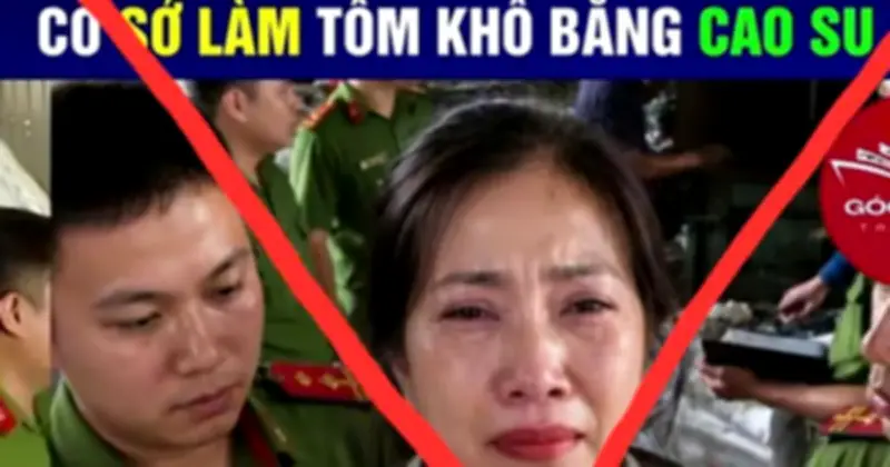 Cà Mau bác tin 'làm tôm khô bằng cao su non', xác định đối tượng tung tin giả