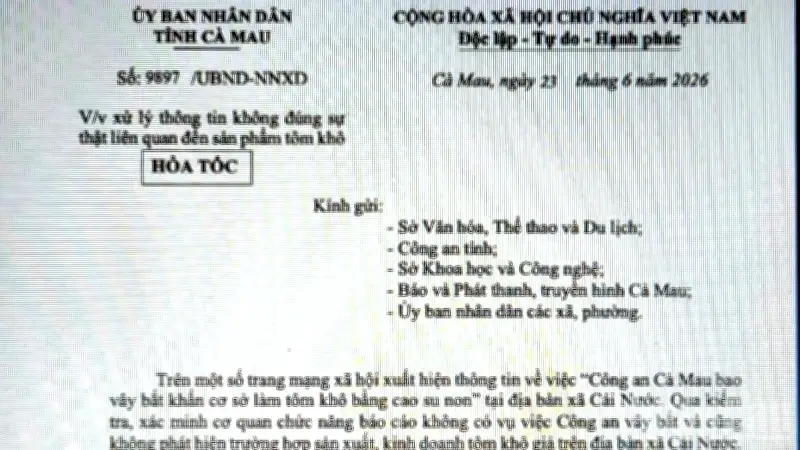 Cà Mau bác tin đồn bắt cơ sở làm tôm khô bằng cao su non