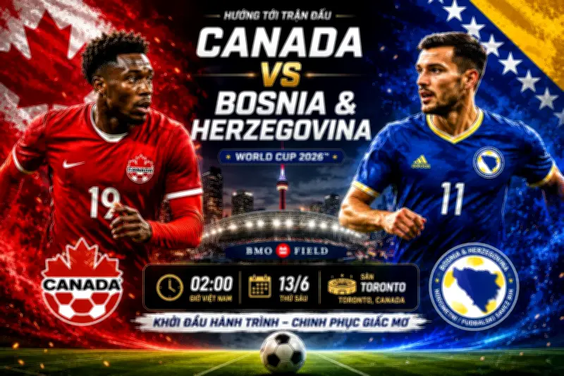 Canada đối đầu Bosnia tại World Cup 2026: Cơ hội lịch sử cho đội chủ nhà
