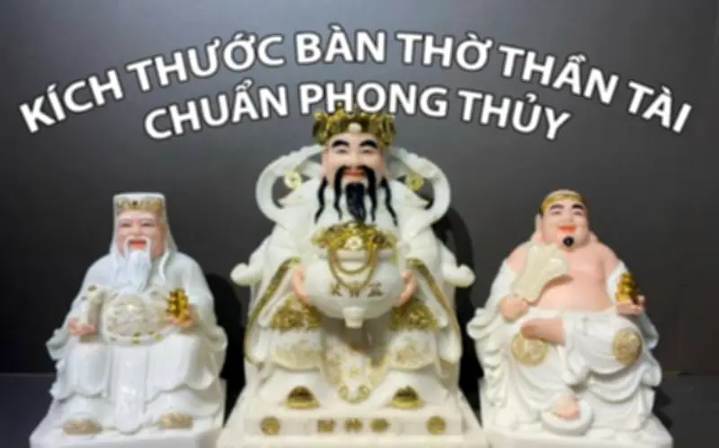 Cách chọn kích thước bàn thờ Thần Tài chuẩn thu hút tài lộc