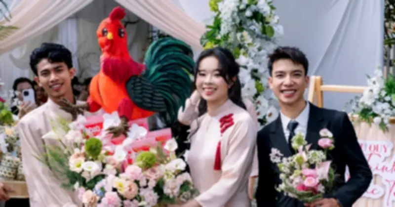 Chú rể Đồng Nai tự làm dàn tráp lễ độc lạ, hội cưới cô gái cách nhà gần 200km