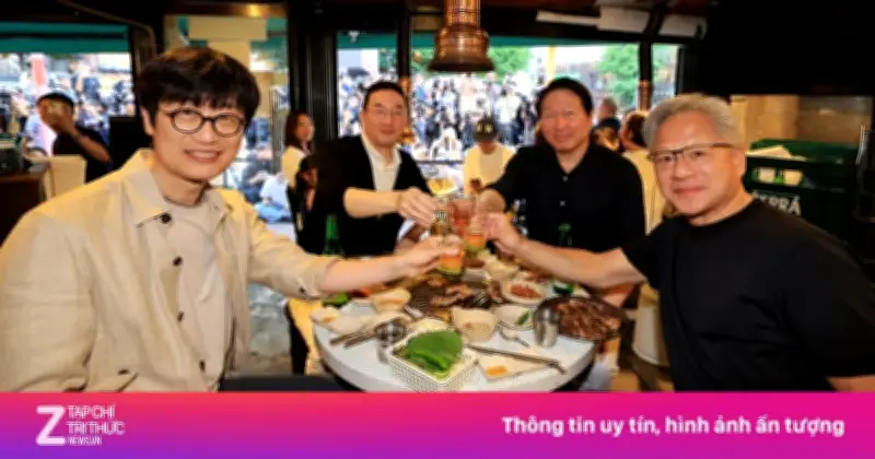 Chủ tịch LG nướng thịt cho CEO Nvidia trong bữa tiệc thân mật tại Hàn Quốc