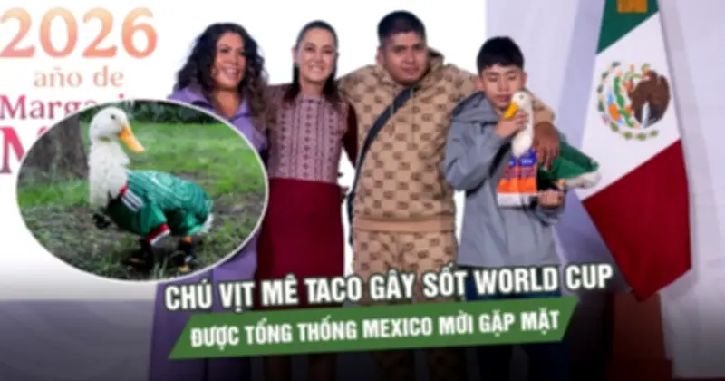 Chú vịt Merlin mê taco được Tổng thống Mexico mời gặp mặt