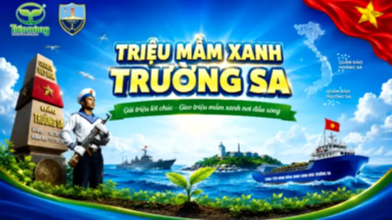 Chiến dịch 'Triệu lời chúc - Triệu mầm xanh' gửi phân bón đến Trường Sa