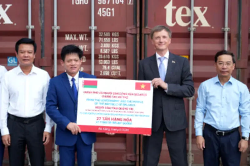Chính phủ Belarus viện trợ hơn 27 tấn hàng hóa thiết yếu cho người dân vùng lũ Quảng Trị
