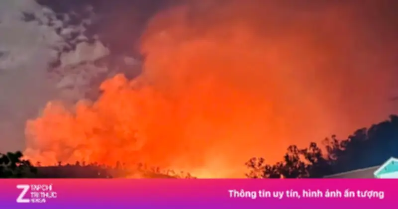 Cháy rừng lớn ở Nghệ An, lực lượng chức năng xuyên đêm dập lửa
