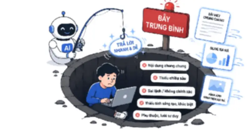 Cơn lũ bản thảo AI và bẫy trung bình: Khi chất lượng bị đánh đổi