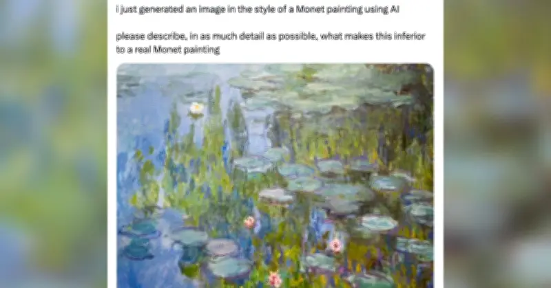 Cộng đồng mạng chê tranh 'Vợ hôn kém cỏi' hóa ra là tranh Monet thật