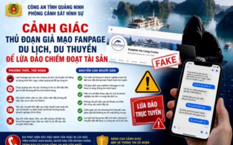 Cảnh giác thủ đoạn giả mạo fanpage du lịch để lừa đảo chiếm đoạt tài sản