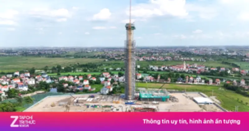 Cất nóc tháp không lưu cao 127 m tại sân bay Gia Bình