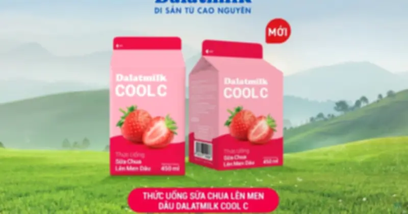 Dalatmilk ra mắt thức uống sữa chua lên men dâu Cool C