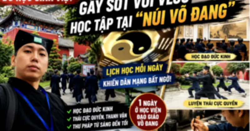 Du học sinh Việt gây sốt với vlog 'lên núi Võ Đang bái sư học đạo'