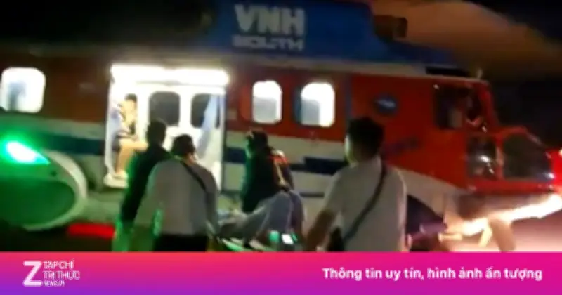 Du khách nguy kịch ở đảo Phú Quý được gia đình thuê trực thăng vào TP.HCM cấp cứu