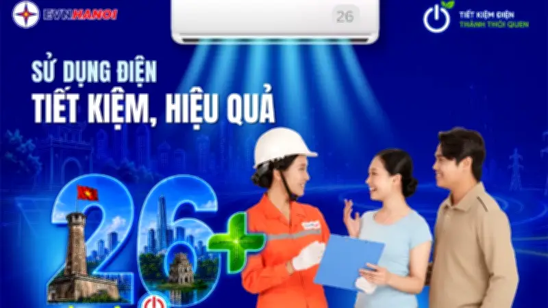 EVNHANOI khuyến nghị 'Hai Bật Ba Tắt' tiết kiệm điện mùa hè