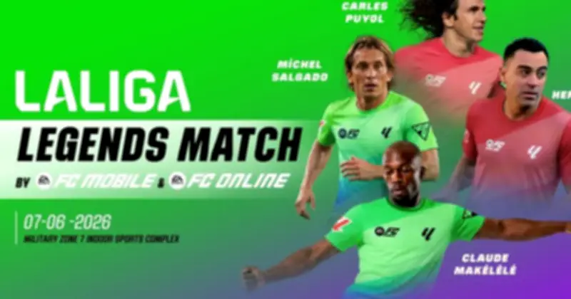 Garena tổ chức LALIGA Legends Match 2026 tại TP.HCM với bộ tứ huyền thoại