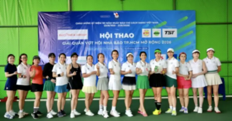Giải quần vợt Hội nhà báo TP.HCM 2026: Nhân tố mới tạo sức hút