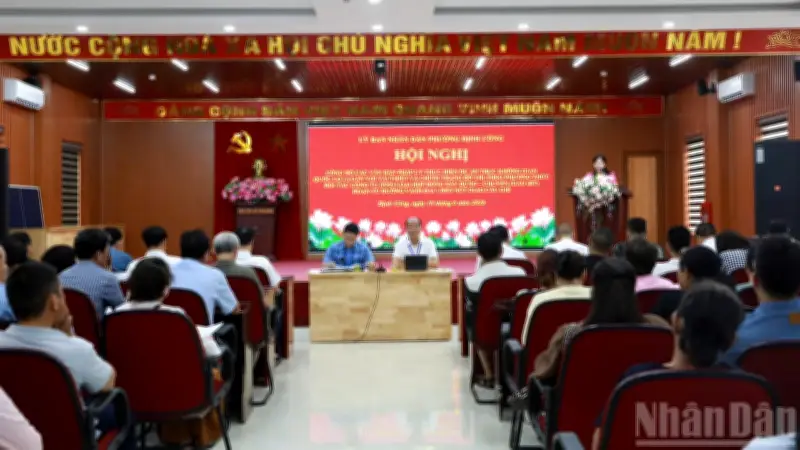 Hà Nội: Phường Định Công công bố dự án trục không gian Quốc lộ 1A, người dân đồng thuận