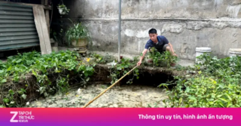 Hố tử thần sâu hơn 4m xuất hiện ở Thái Nguyên, sơ tán khẩn 2 hộ dân