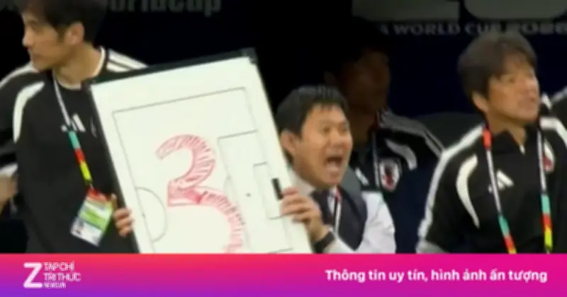 HLV Nhật Bản gây sốt với bảng chiến thuật khổng lồ tại World Cup 2026