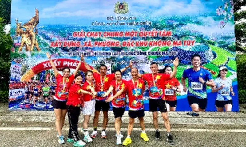 Hơn 2.000 người tham gia giải chạy 'Chung một quyết tâm' phòng chống ma túy tại Điện Biên