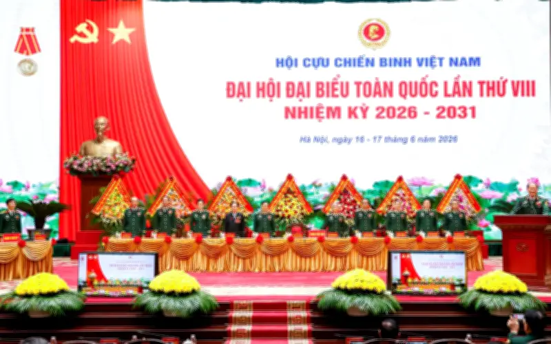 Đại hội Hội Cựu chiến binh Việt Nam lần thứ VIII khai mạc phiên thứ nhất