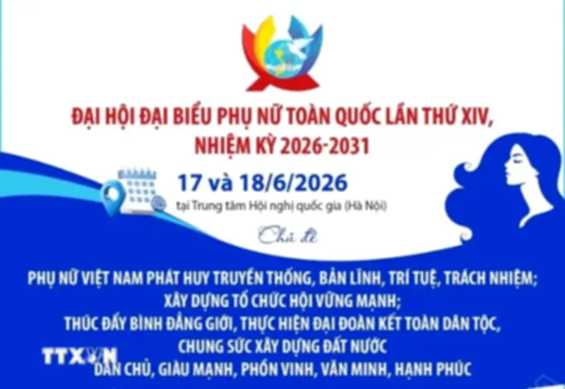 Đại hội đại biểu phụ nữ toàn quốc lần thứ XIV nhiệm kỳ 2026-2031