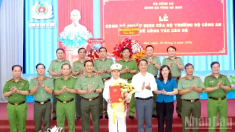 Đại tá Lê Mạnh Hùng được điều động làm Phó Giám đốc Công an tỉnh Cà Mau