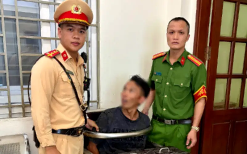 Đối tượng dùng bồ cào đập phá xe của người đi đường ở Hà Nội bị khống chế kịp thời