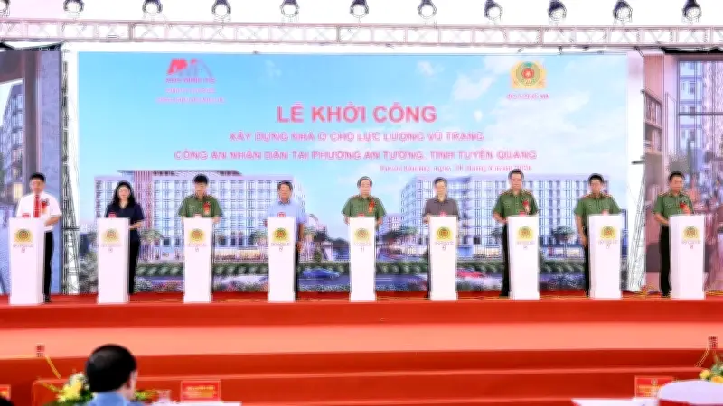 Khởi công dự án nhà ở xã hội 822 căn cho lực lượng Công an tại Tuyên Quang