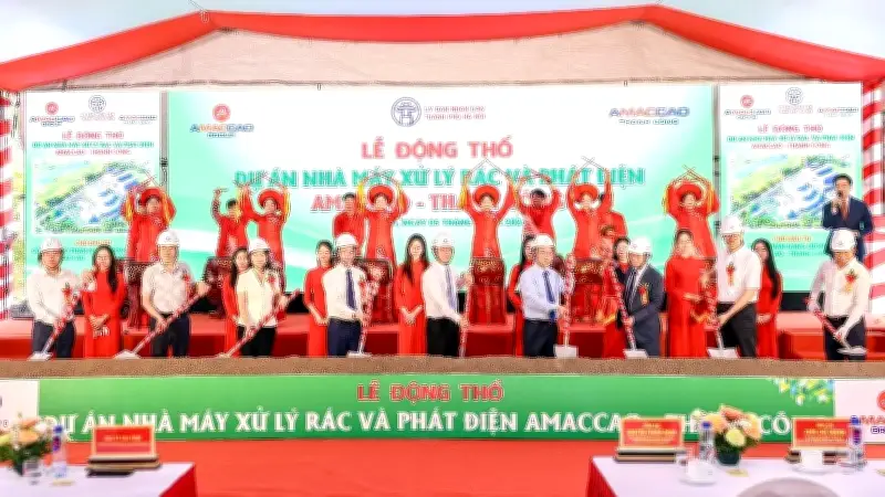 Khởi công nhà máy xử lý rác phát điện 3.000 tỷ đồng tại Hà Nội
