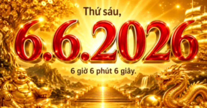 Khoảnh khắc 6 giờ 6 phút 6 giây thứ sáu ngày 26.6.2026: Sự trùng hợp số 6
