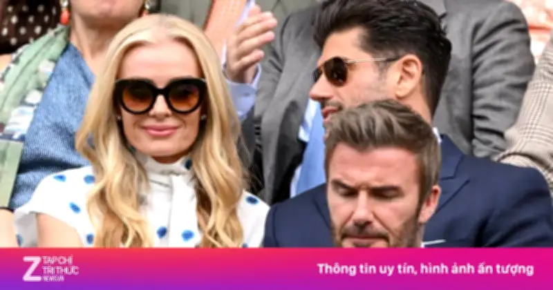 Khoảnh khắc gượng gạo của David Beckham và Katherine Jenkins tại Wimbledon