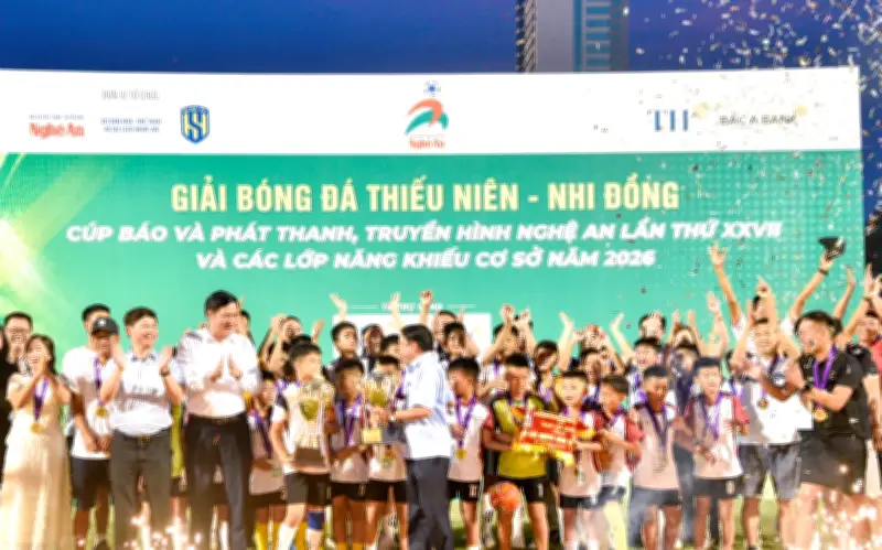 Kết thúc Giải bóng đá thiếu niên nhi đồng Nghệ An lần thứ 27
