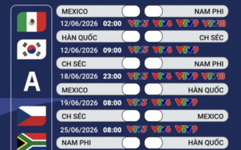Lịch phát sóng trực tiếp vòng loại World Cup 2026 trên VTV