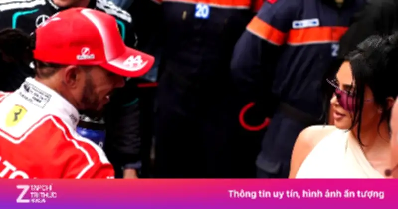 Lewis Hamilton và Kim Kardashian tình tứ trên bục nhận giải Monaco Grand Prix