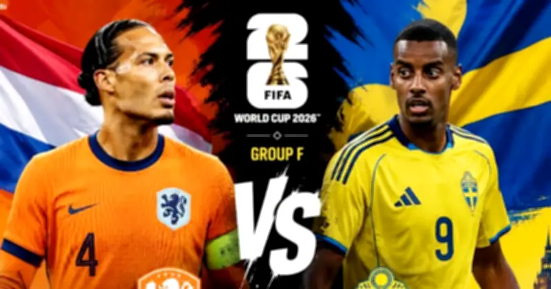 Link xem trực tiếp bóng đá Hà Lan vs Thụy Điển World Cup 2026