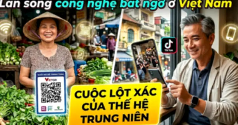 Làn sóng công nghệ bất ngờ ở Việt Nam: Thế hệ trung niên lột xác với TikTok, AI và cuộc sống số