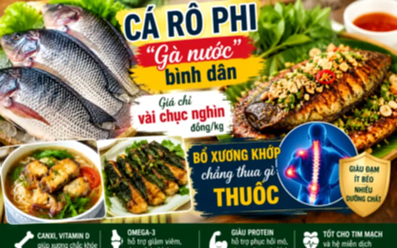 Loại cá được ví như gà nước giá chỉ từ 70 nghìn đồng/kg tốt cho xương khớp tuổi trung niên