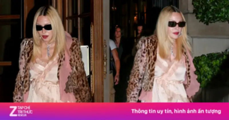 Madonna gây ngỡ ngàng với váy ngủ ren ở tuổi 67 tại Paris