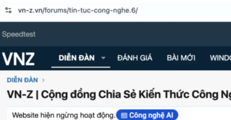 Mạng xã hội Vn-Z ngừng hoạt động, website giữ lại để chia sẻ kiến thức công nghệ