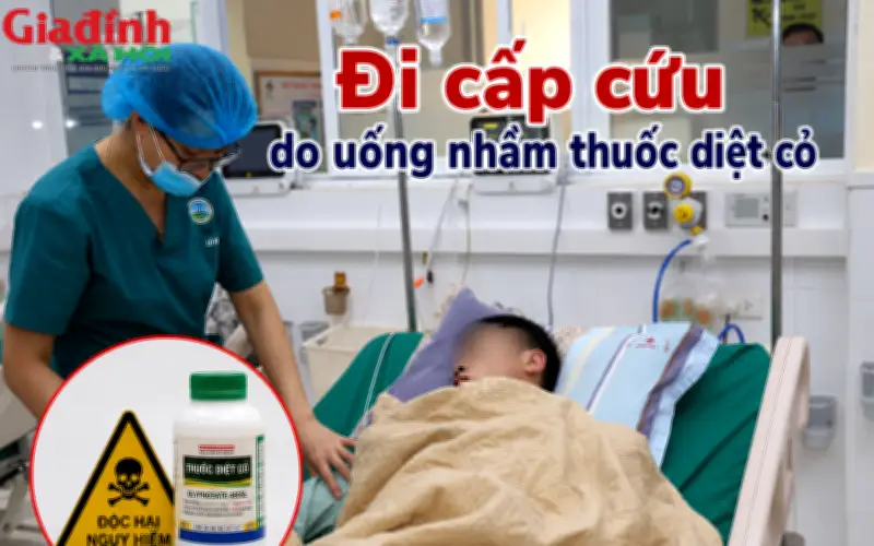 Nam thanh niên 22 tuổi ở Điện Biên uống nhầm thuốc diệt cỏ vì say rượu