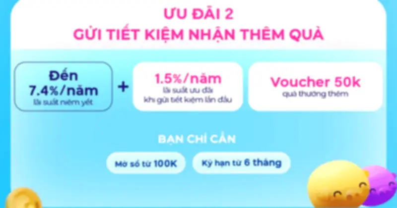 Ngân hàng số Cake by VPBank trả lãi suất tiết kiệm lên tới 8,9%/năm từ 100.000 đồng