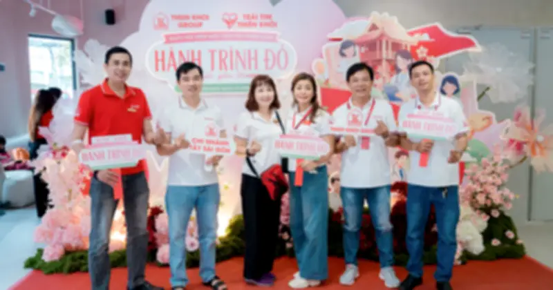 Ngày hội hiến máu 'Hành trình đỏ - Kết nối yêu thương' tại Thiên Khôi Miền Nam thu hút gần 600 người