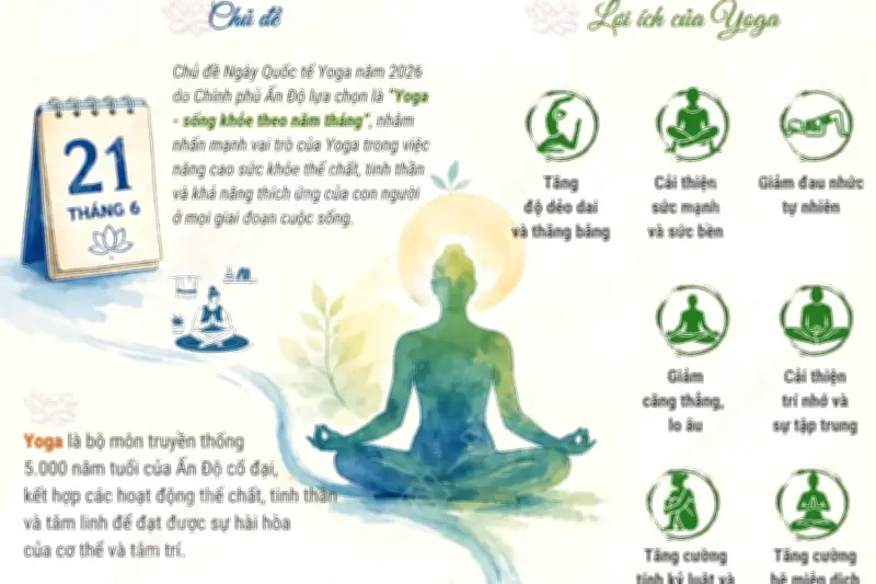 Ngày Quốc tế Yoga 21/6: Yoga sống khỏe theo năm tháng