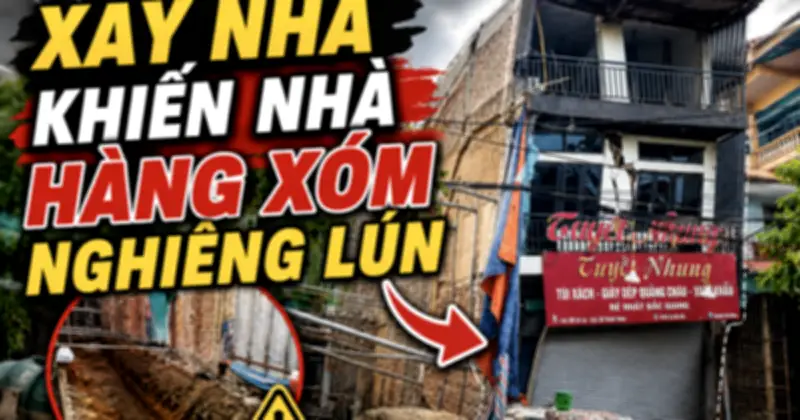 Nhà 3 tầng nứt toác, nghiêng lún vì hàng xóm đào móng: Chủ nhà nghẹn ngào chưa kịp tân gia
